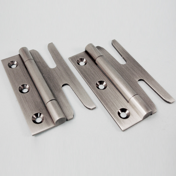 THD189/AN • 075mm • Antique Nickel [12.5kg] • Unwashered Brass Simplex Slotted Hinges